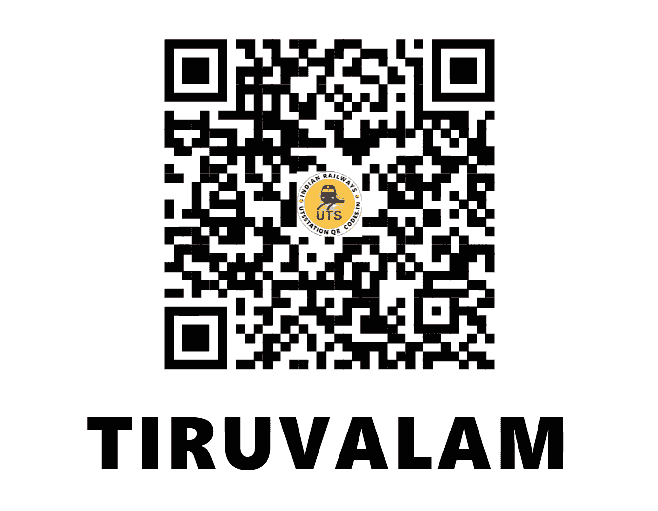 UTS QR Code for TIRUVALAM - THL (SR - TAMIL NADU)